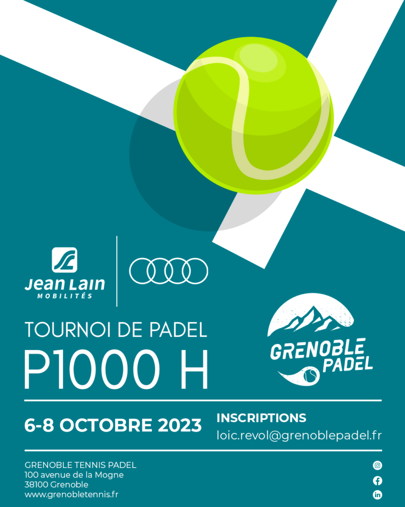 Tournoi de padel P1000 ce week-end à Grenoble