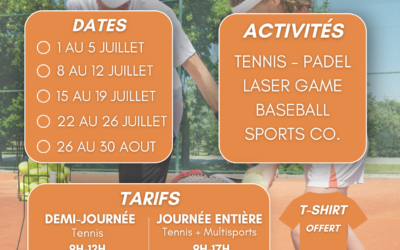 Vacances Sportives Tennis été 2024